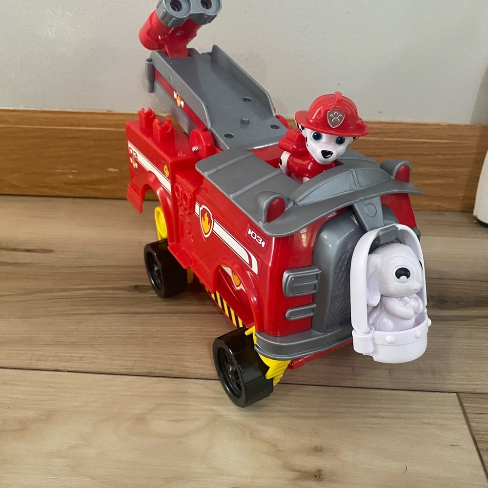Fire Truck Toy with Dalmatian Figure